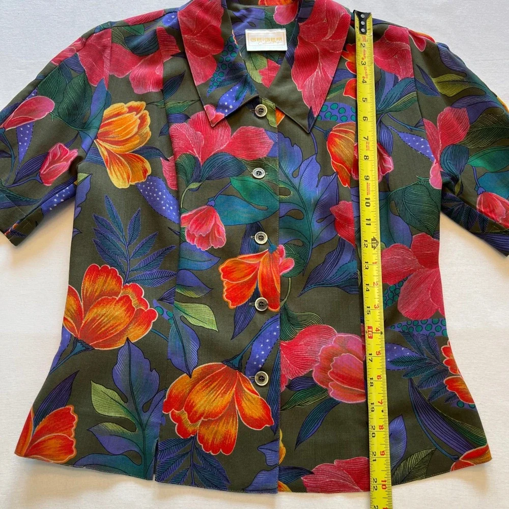 Geiger Collections Vintage Pure New Wool Floral Skirt Set Made in Austria S/M - Picture 5 of 13